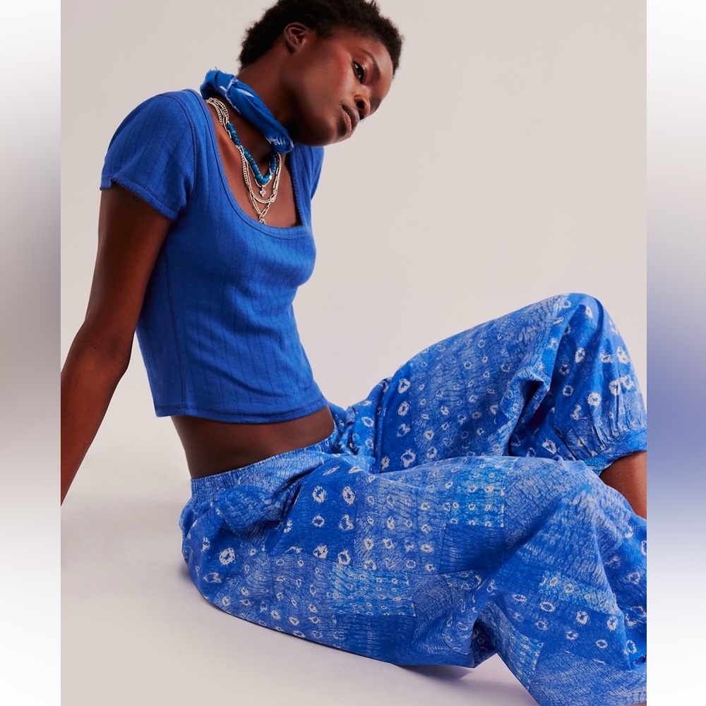 Free People blue harem pants